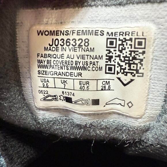 Merrell Moab 3 Mid Waterproof Hiking Boots Womens 9.5 Granite J036328 Outdoors - Picture 9 of 10